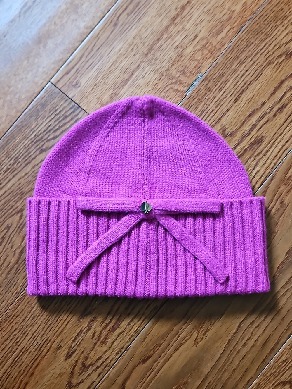 Kate Spade Knit Beanie With Bow Detail